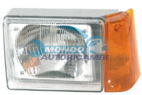 PROIETT.DX ASIMM.-H5 REG.MAN.C-FAN.ARANCIO FIAT PANDA ANNO 01-86 - 07-03