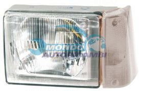 PROIETT.DX ASIMM.-H5 REG.MAN.C-FAN.BIANCO FIAT PANDA ANNO 01-86 - 07-03