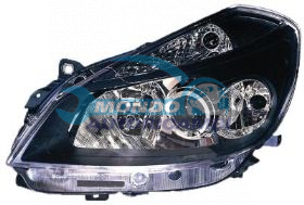 PROIETT. SX H7+H7+H1 ELETT.-FONDO NERO-SPORT RENAULT CLIO ANNO 09-05 - 08-09