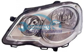 PROIETTORE SX H7+H1 ELETT.-C-MOTORE-CROMATO VOLKSWAGEN POLO ANNO 07-05 - 08-09