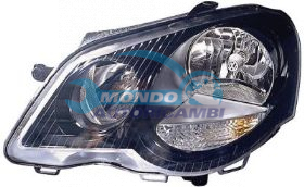 PROIETT. SX H7+H1 ELETT.-C-MOTORE-NERO-SPORT VOLKSWAGEN POLO ANNO 07-05 - 08-09