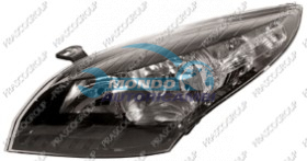 OPTICA IZDA H7+H7 ELECTRICA-C/MOTOR-NEGRA