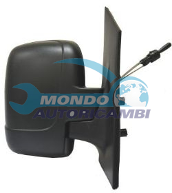 RETROVISORE DX A CAVI NERO-VETRO DOPPIO FIAT SCUDO ANNO 01-07 -