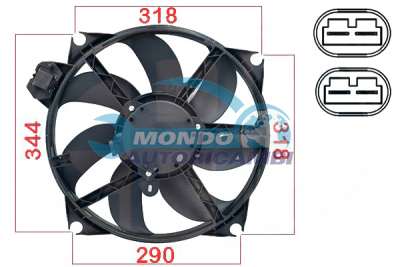 Fan, radiator