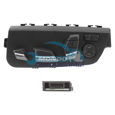 Electric seat adjustment control with memory and massage function