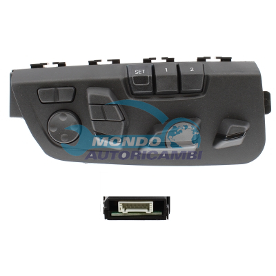 Power seat switch with lumbar support and memory function