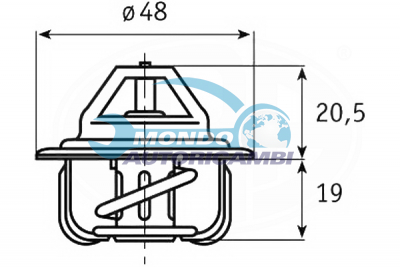 Thermostat, coolant